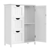 VASAGLE Badschrank BBC49WT weiß 60,0 x 30,0 x 81,0 cm