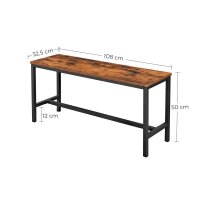 VASAGLE Sitzbänke KTB33X braun Holz 108,0 cm, 2 St.