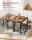 VASAGLE Bartisch-Set, schwarz Holz, Metall, 3-teilig