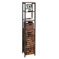 VASAGLE Regalschrank, LSC37BX braun 37,0 x 30,0 x 167,0 cm, 1 St.