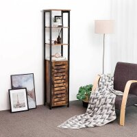 VASAGLE Regalschrank, LSC37BX braun 37,0 x 30,0 x 167,0 cm, 1 St.