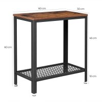 VASAGLE Beistelltisch rechteckig Spanplatte braun 60,0 x 30,0 x 60,0 cm, 1 St.