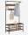 VASAGLE Garderobenbank mit Haken und Schuhrost HSR47BX braun Holz 100,0 cm