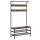 VASAGLE Garderobenbank mit Haken und Schuhrost HSR47BX braun Holz 100,0 cm