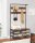 VASAGLE Garderobenbank mit Haken und Schuhrost HSR47BX braun Holz 100,0 cm