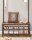 VASAGLE Garderobenbank mit Haken und Schuhrost HSR47BX braun Holz 100,0 cm