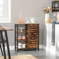 VASAGLE Sideboard, LSC74BXV1 braun 70,0 x 30,0 x 76,0 cm, 1 St.