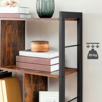 VASAGLE Bücherregal braun, schwarz 74,0 x 30,0 x 154,5 cm, 1 St.