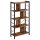 VASAGLE Bücherregal braun, schwarz 74,0 x 30,0 x 154,5 cm, 1 St.
