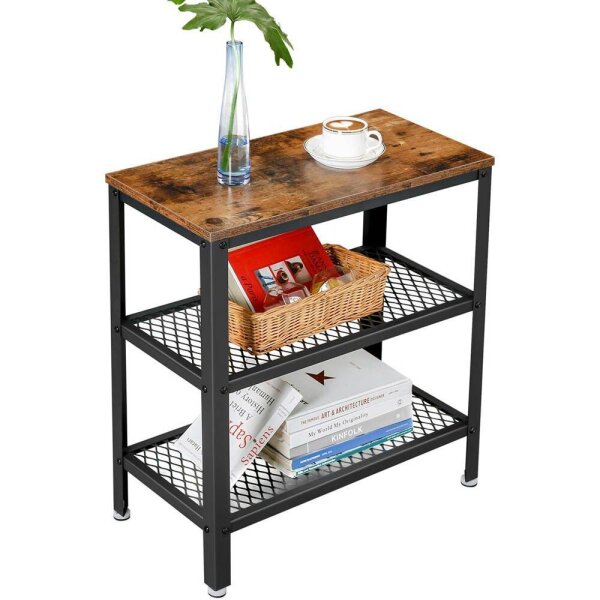 VASAGLE Beistelltisch rechteckig Spanplatte braun 60,0 x 30,0 x 60,0 cm, 1 St.