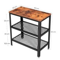 VASAGLE Beistelltisch rechteckig Spanplatte braun 60,0 x 30,0 x 60,0 cm, 1 St.