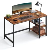 VASAGLE Schreibtisch braun rechteckig, 4-Fuß-Gestell schwarz 120,0 x 60,0 cm