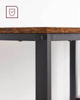 VASAGLE Schreibtisch braun rechteckig, 4-Fuß-Gestell schwarz 120,0 x 60,0 cm