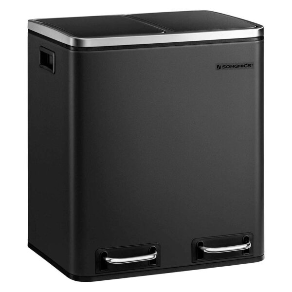 SONGMICS Mülltrenner 2x 15,0 l schwarz, 1 St.