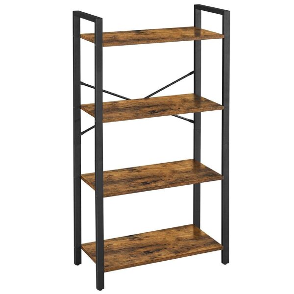 VASAGLE Bücherregal braun, schwarz 66,0 x 30,0 x 120,0 cm, 1 St.