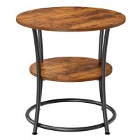 VASAGLE Beistelltisch rund Spanplatte braun 55,0 x 55,0 x...