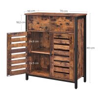 VASAGLE Sideboard, LSC86BXV1 braun 70,0 x 30,0 x 80,0 cm,...