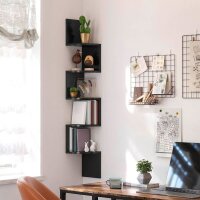 VASAGLE Eckregal schwarz 20,0 x 20,0 x 126,0 cm, 1 St.