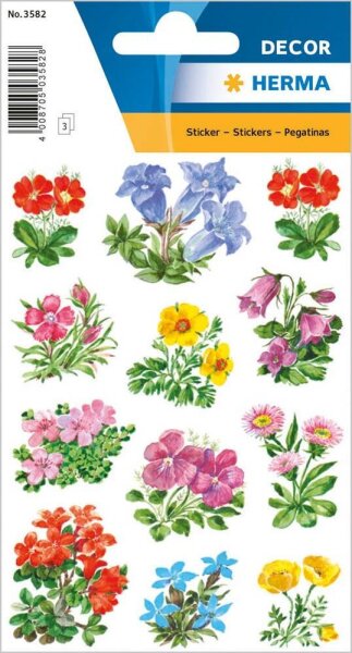 HERMA Aufkleber 3582 Blumen, 36 Etiketten