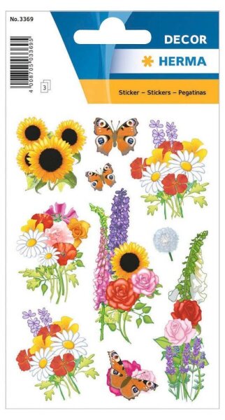 HERMA Aufkleber 3369 Blumen, 30 Etiketten