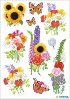 HERMA Aufkleber 3369 Blumen, 30 Etiketten