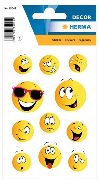 HERMA Aufkleber 15042 Smiley, 33 Etiketten
