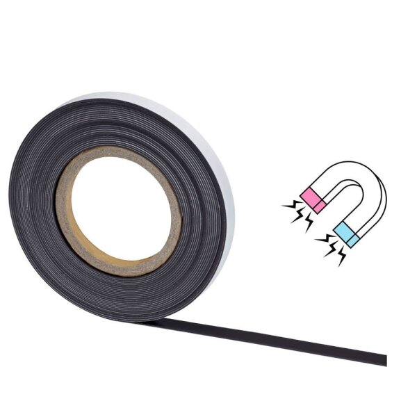MAUL Magnetband selbstklebend schwarz 1,5 cm x 10,0 m, 1 St.