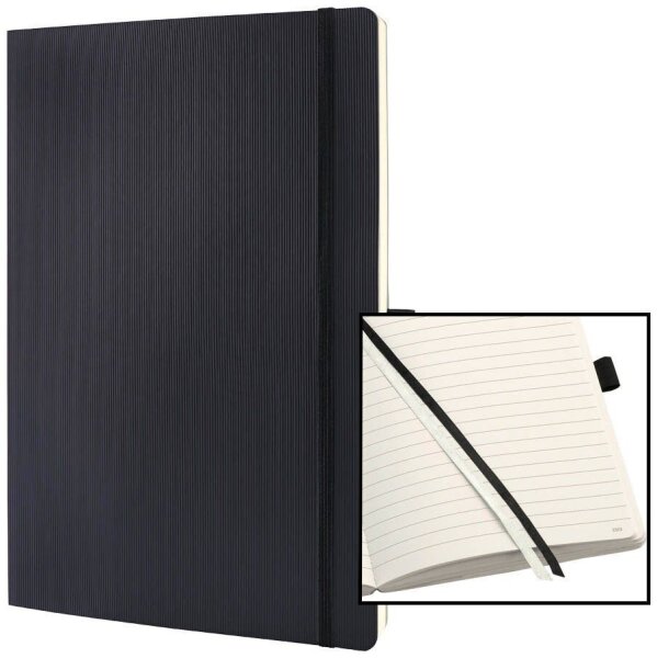 SIGEL Notizbuch Conceptum® ca. DIN A4 liniert, schwarz Softcover 194 Seiten, 1 St.