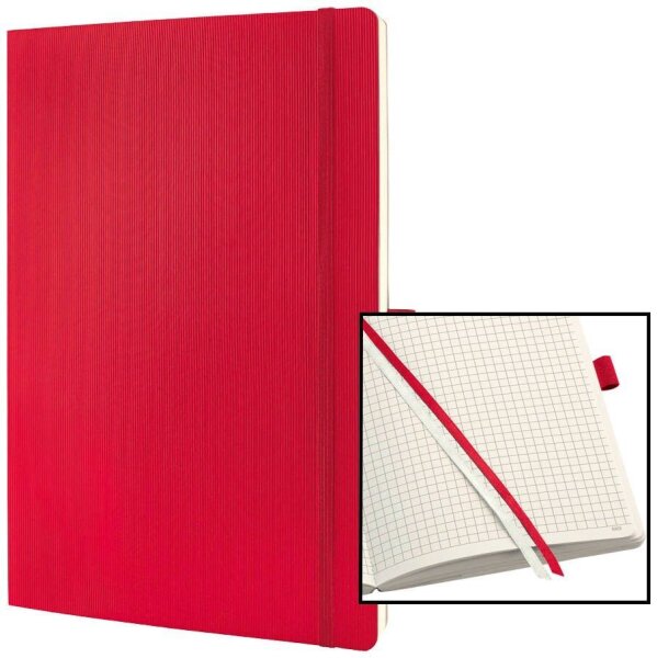 SIGEL Notizbuch Conceptum® ca. DIN A4 kariert, rot Softcover 194 Seiten, 1 St.
