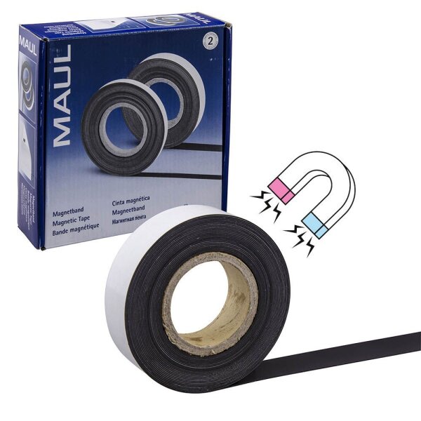 MAUL Magnetband selbstklebend schwarz 4,5 cm x 10,0 m, 1 St.