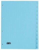 dots Ordnerregister Vollformat 1-12 blau 12-teilig, 5...