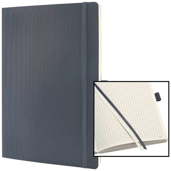 SIGEL Notizbuch Conceptum® ca. DIN A4 kariert, dunkelgrau Softcover 194 Seiten, 1 St.