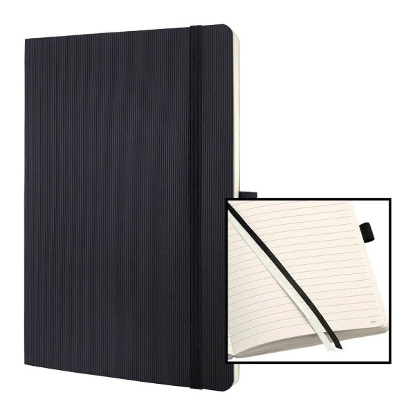SIGEL Notizbuch Conceptum® ca. DIN A5 liniert, schwarz Softcover 194 Seiten, 1 St.