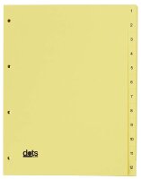 dots Ordnerregister DIN A4 Vollformat 1-12 gelb...