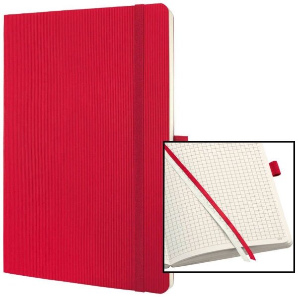 SIGEL Notizbuch Conceptum® ca. DIN A5 kariert, rot Softcover 194 Seiten, 1 St.