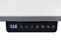 Kerkmann Move 3 tube elektrisch höhenverstellbarer Schreibtisch grafit L-Form, T-Fuß-Gestell silber 180,0 x 80,0 cm