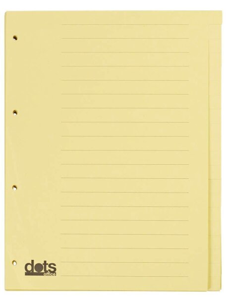 dots Ordnerregister Vollformat blanko gelb 20-teilig, 5 Satz  ( 084-0464-004-03 )