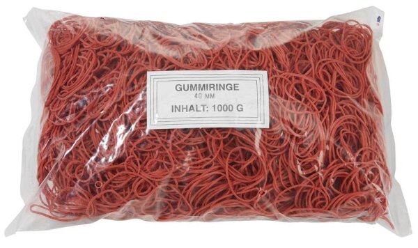 WBV Gummiringe rot, Ø 4,0 cm, 1000,0 g