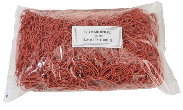 WBV Gummiringe rot, Ø 5,0 cm, 1000,0 g