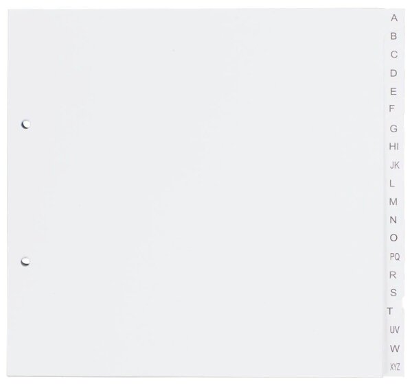 dots Ordnerregister DIN A4 Halbformat, Überbreite A-Z weiß 20-teilig, 5 Satz
