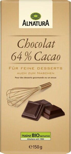 ALNATURA Bio 64% Cacao Schokolade 150,0 g  ( 4309890001 )