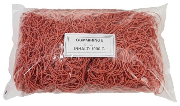 WBV Gummiringe rot, Ø 10,0 cm, 1000,0 g