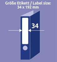 AVERY Zweckform Ordneretiketten L6060REV-20 weiß, 30 Blatt