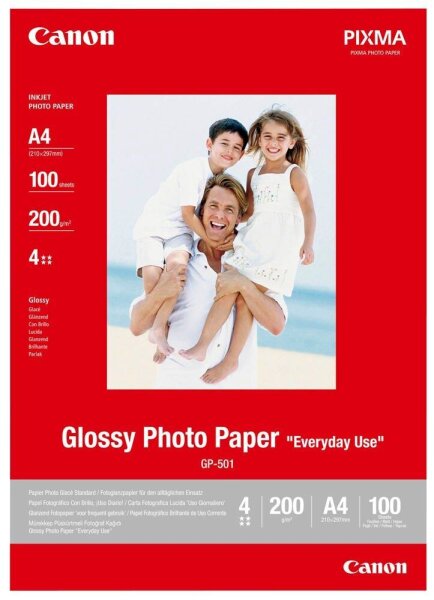 Canon Fotopapier GP-501 DIN A4 hochglänzend 200 g/qm 100 Blatt