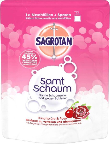 SAGROTAN® Samt Schaum Schaumseife 250 ml, 1 St.