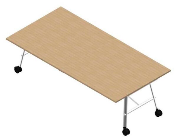 Quadrifoglio Konferenztisch SERENITY eiche rechteckig, A-Gestell weiß, 240,0 x 120,0 x 75,0 cm