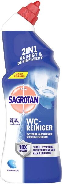 SAGROTAN® 2in1 WC-Reiniger OZEANFRISCHE, 0,75 l  ( 3303137 )
