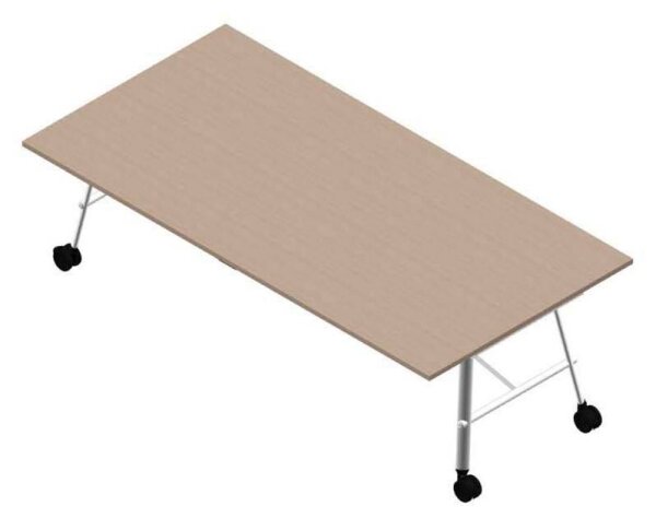 Quadrifoglio Konferenztisch SERENITY ulme weiß rechteckig, A-Gestell weiß, 240,0 x 120,0 x 75,0 cm