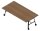 Quadrifoglio Konferenztisch SERENITY nussbaum rechteckig, A-Gestell grau, 240,0 x 120,0 x 75,0 cm