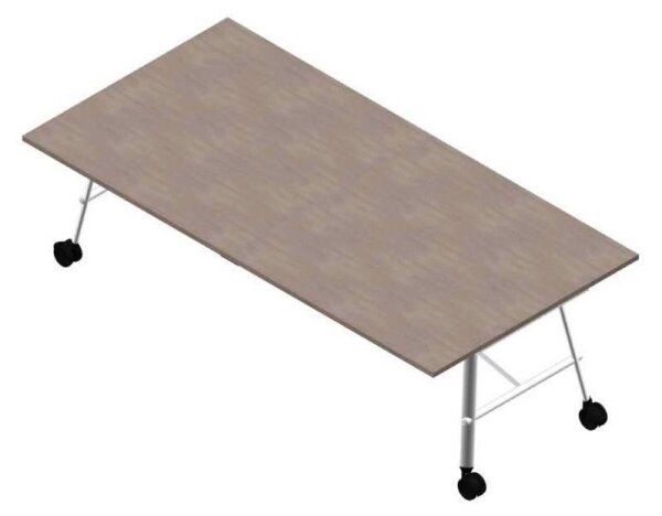 Quadrifoglio Konferenztisch SERENITY beton rechteckig, A-Gestell weiß, 240,0 x 120,0 x 75,0 cm